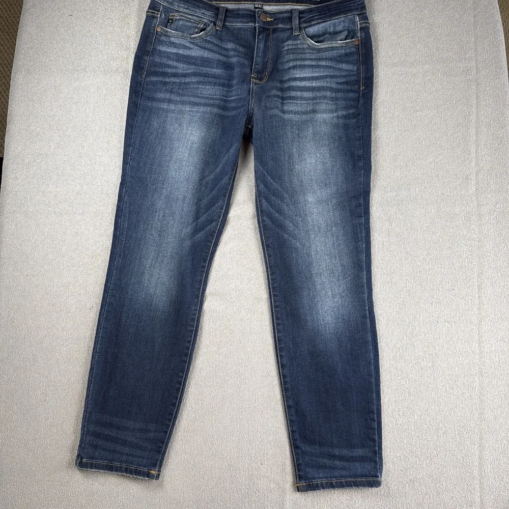 Judy Blue Relaxed Fit Jeans Womens Dark Wash Waist Stretch Size 15/32